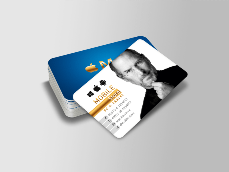 Business Cards Rounded Corner Gold Foil Spot UV Velvet Lamination